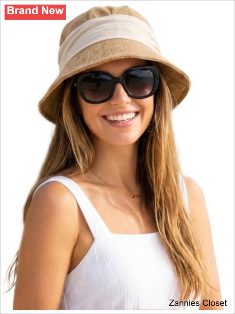 🤠 Faux Linen Blend Beach Bucket Hat Lightweight Fisherman Sun Hat UPF 50+